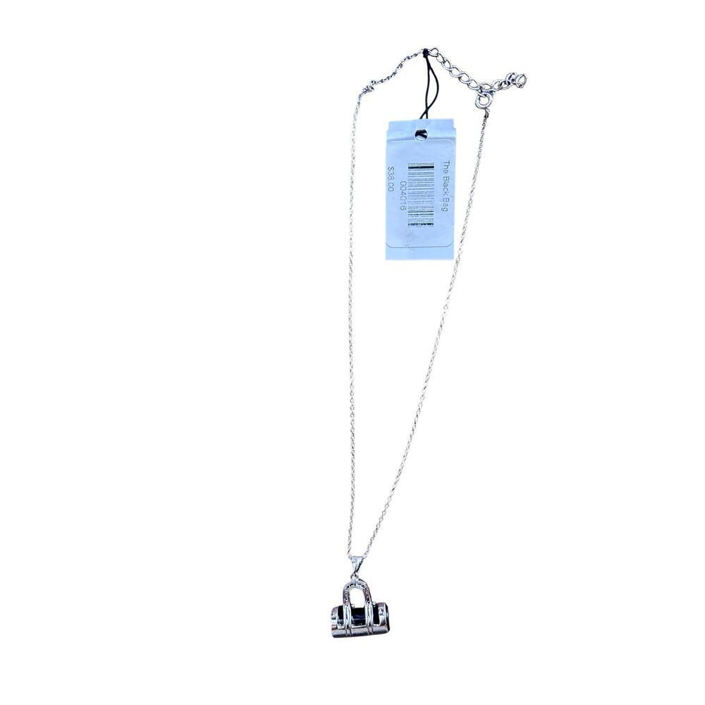 Traci Lynn "The Black Bag" Pendant Necklace – New With Tags 18” Long Chain